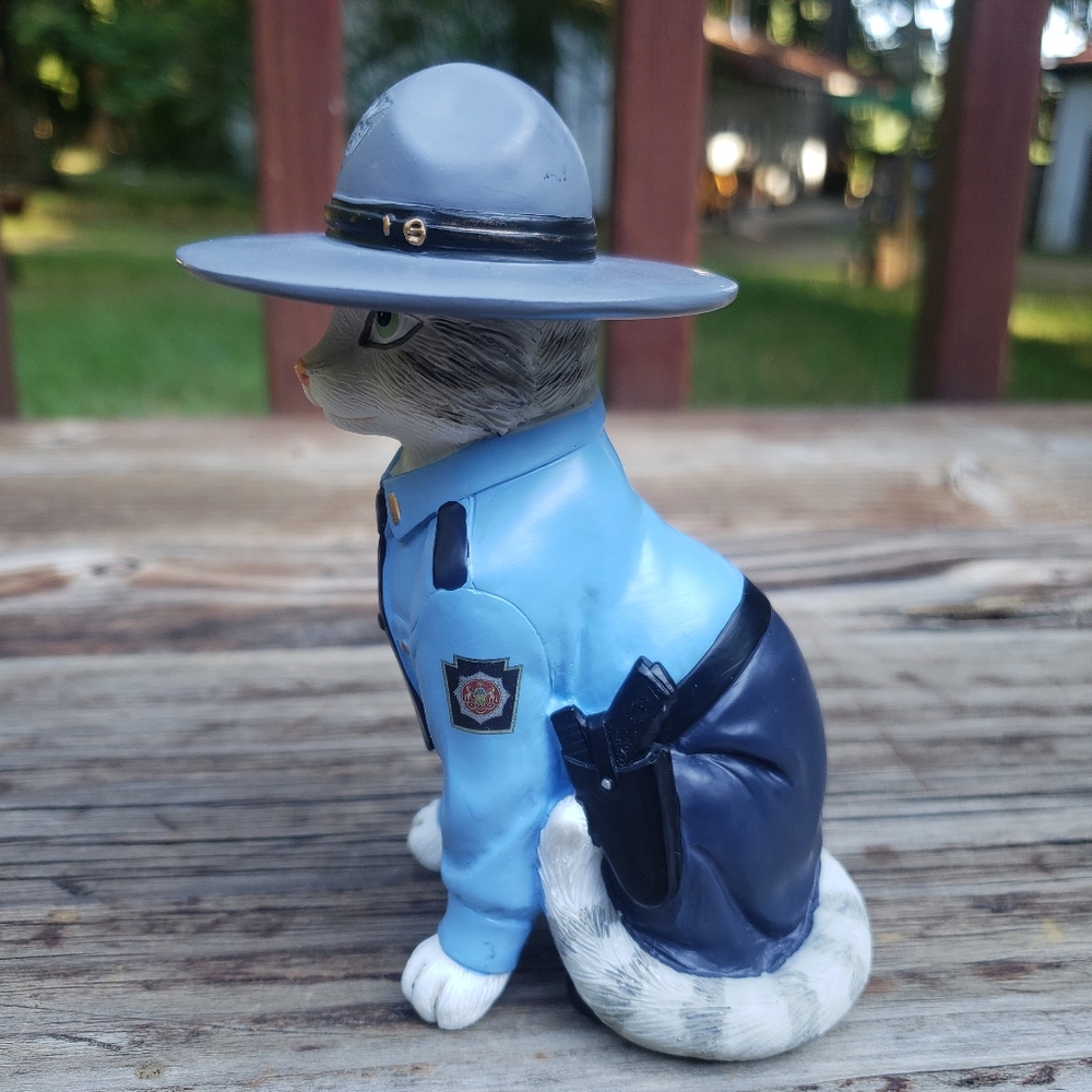 The Hamilton Collection to Purr-tect & Serve Cat Figurine - OFFICE-PURR Cat - Picture 11 of 13